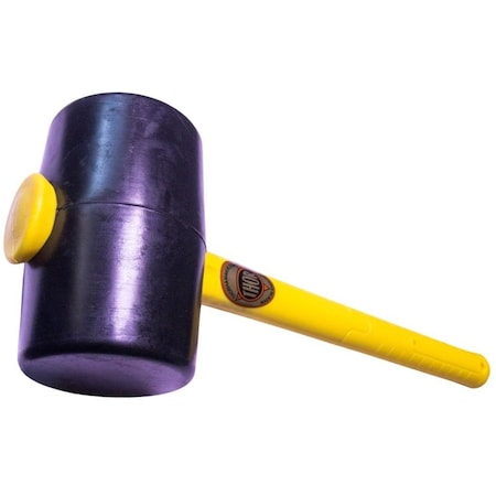 Thor THOR BLACK RUBBER MALLET (90 DEGREE SHORE A)-FIBERGLASS HANDLE TH61954FG